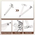 thumbnail image 4 of 4.3" Folding Lid Support Hinges, Lift Up Stay Hinge with Screws, Silver, 4 of 7