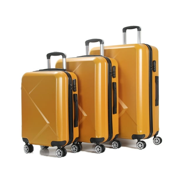 3 Piece Luggage Sets Expandable ABS Hardshell Hardside Lightweight