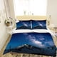 thumbnail image 1 of 3D Starry Sky Montaña Paisaje Funda nórdica Set Ropa de Cama Set Funda Nórdica, 1 of 3