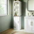 thumbnail image 2 of DIYART 71" Tall Bathroom Cabinet, Farmhouse Storage Cabinet with Adjustable Shelves, Narrow Linen Cabinet for Bathroom, Laundry, and, Living Room, White, 2 of 7