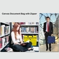 thumbnail image 3 of Cateissary Bolsa de archivo A4 Gran capacidad Documentos multifuncionales Libro Bolsa de transporte Tableta Bolso impermeable Suministros de Type2 NO2, 3 of 6