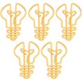 thumbnail image 1 of Yazoeia 100 Pcs Pinces à Papier en Forme d'Ampoule Mignonnes Mini Pinces à Papier pour Scrapbooking Légères et Portables Marque-Pages en Métal pour Bureau École Classification des Documents (Jaune) CJC912-66378, 1 of 9