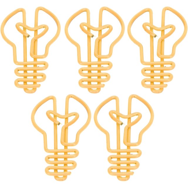 Yazoeia 100 Pcs Pinces à Papier en Forme d'Ampoule Mignonnes Mini Pinces à Papier pour Scrapbooking Légères et Portables Marque-Pages en Métal pour Bureau École Classification des Documents (Jaune) CJC912-66378