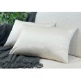 thumbnail image 4 of Aiking Home 12x18 Inches Faux Silk Rectangular Throw Pillow Cover, Zipper Closure, Ivory (Set of 2), 4 of 7