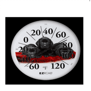 Headwind Consumer Products 840-0027 EZREAD Dial Thermometer with Black Labrador Dog Image, 13.25-Inch