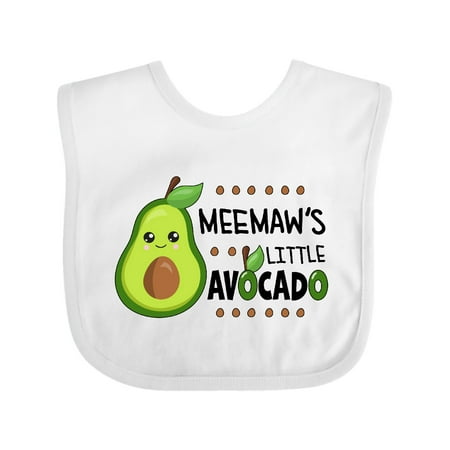 

Inktastic Meemaw s Little Avocado with Cute Baby Avocado Gift Baby Boy or Baby Girl Bib