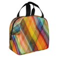 thumbnail image 2 of Disketp Abstract Watercolors Tartan Bolsa Térmica para Almuerzo para Hombre y Mujer, Ideal para Trabajo, Senderismo y Picnic, 2 of 8