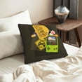 thumbnail image 6 of Velvet Decorative Throw Pillow Covers Set of 2, Soft Square Cushion Cover with Invisible Zipper Brown GamePad Gamer Zone Stickers Printing, 20"x20", 6 of 7