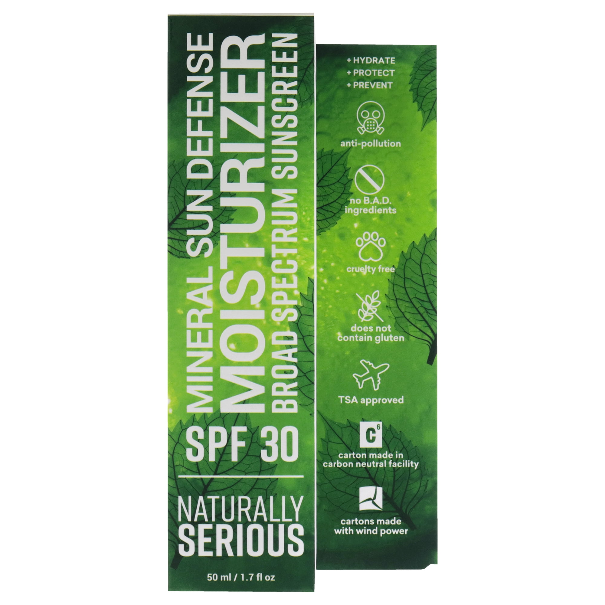 Naturally Serious Mineral Sun Defense Moisturize Sunscreen SPF 30 , 1.7 oz Sunscreen
