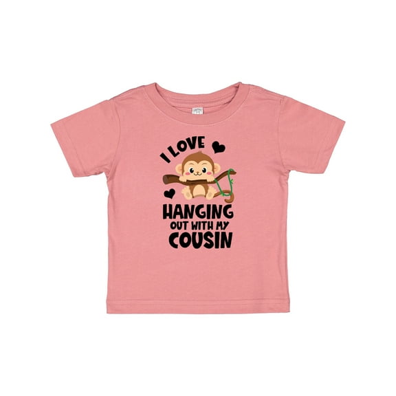 Inktastic Monkey I Love Hanging out with My Cousin Boys or Girls Baby T-Shirt
