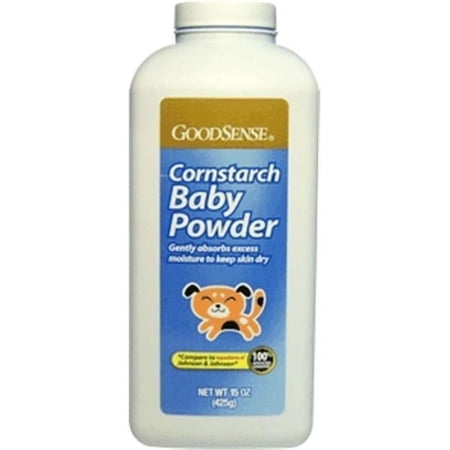 Good Sense Cornstarch Baby Powder- 15 oz - Case of 12