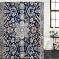 thumbnail image 3 of Blue Boho Waterproof Fabric Shower Curtain,Modern Geometric Abstract Art Vintage Waterproof Fabric Shower Curtain for Bathroom Curtains Bathtubs Hotel Shower Curtains with 12 Hooks Stall 48x72in, 3 of 8