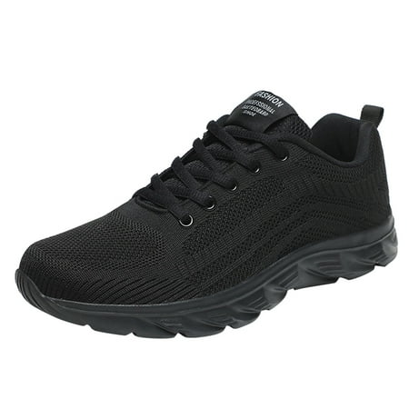 

sneakers for Men Fashion Men Mesh Mountaineering Casual Sport Shoes Lace Up Solid Color Running Breathable Soft Bottom Sneakers Mesh Dress Sandals for Women Black