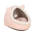 thumbnail image 3 of Cama para gatos Salvador Cueva camas para mascotas cojín extraíble autocalentable con bolas colgantes Rosa 44cmx40cmx34cm, 3 of 10