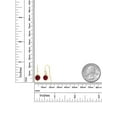 thumbnail image 2 of Gem Stone King 2.00 Ct Round Red Created Ruby 14K Gold Filled Earrings, 2 of 3