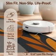 thumbnail image 6 of Design&I 2'x3' Washable Throw Rug Low Profile Daily Traffic Ready Accent Orange Gray Abstract Swirls and Leaf Motif Elegant Geometric Curves for Hallway, Laundry Room, 6 of 7