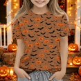 thumbnail image 5 of HAJWOH Halloween Shirts for Toddler Kids Girls 3/4 Sleeve Funny Graphic T-Shirt Casual Crewneck Tunic Tops Halloween Clothing, 5 of 7