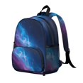 thumbnail image 2 of Colorful Starry Sky and Universe Backpack for School, Cute School Bag with Adjustable Shoulder Straps and Padded Back, 13.8"x11.4"x6", 2 of 5
