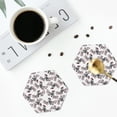 thumbnail image 5 of Gaeub Bird Print 6 Pcs Leather Coasters for Drinks ,Drink Coasters Sets,Drink Table Cup Coasters for Living Room Kitchen Coffee Decor,Hexagon, 5 of 7