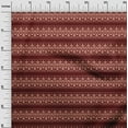 thumbnail image 2 of oneOone Silk Tabby Maroon Fabric Stripe & Swirl Block Craft Projects Decor Fabric Printed By The Yard 42 Inch Wide, 2 of 4