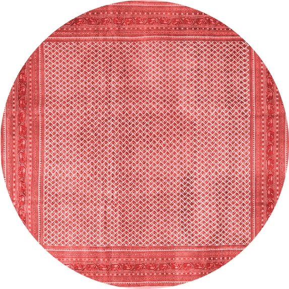 Ahgly Company Indoor Round Persian Red Traditional Area Rugs, 7' Round
