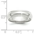 thumbnail image 5 of Primal Gold 10 Karat White Gold 6mm Half Round with Edge Band Size 7, 5 of 5
