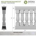 thumbnail image 2 of Ekena Millwork 38"H x 13'L Fiberthane Oxford Unassembled Balustrade Railing Kit, Style N (7 5/8" On-Center Spacing to Pass 4" Sphere Code), 2 of 6