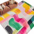 thumbnail image 2 of 6'x9' Area Rugs, Abstract Geometric Indoor Outdoor Area Rug for Living Room Bedroom, Colorful Aesthetics Minimalist Washable Bathroom Rugs Kitchen Floor Carpet Mats Home Decor Aesthetic, 2 of 8