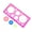 Hot Pink, variant on Usbinx Life Geometric Drawing Stencil Kit Ruler Set for Kids Learning Art Craft Geometry Tracing Template Stationery Tool 3.94 x 7.87 in
