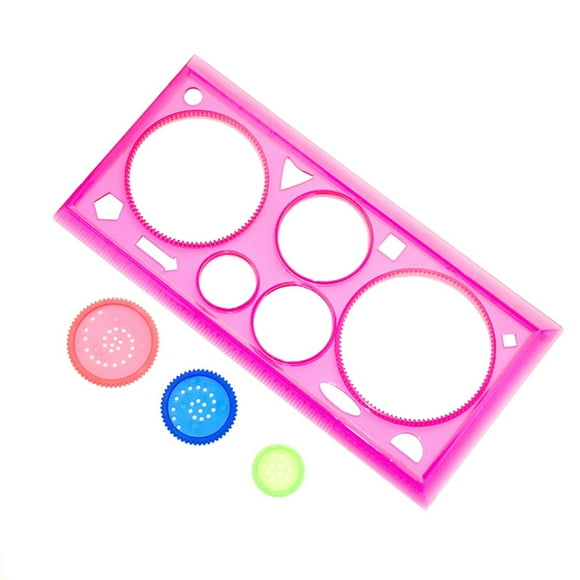 IBaodan Kids toy Clearance sale Drawing Kit Design Geometric Ruler Learning Drawing Tool Stationery Gifts Pink