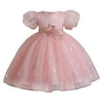 thumbnail image 1 of MIASHUI Robe de Demoiselle d'Honneur en Dentelle pour Fille, Robe de Fête Formelle de Mariage, Robe de Tulle pour Filles pour Anniversaire, Concours et Vacances, Rose, 11-12 Ans, 1 of 7