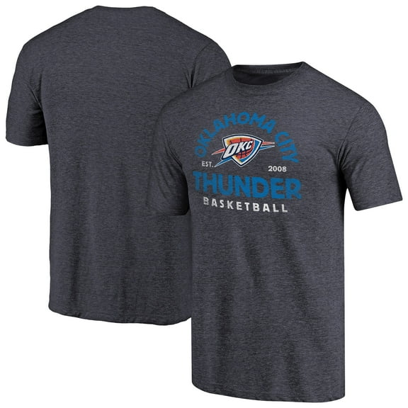 Men's Navy Oklahoma City Thunder Vintage Arch Tri-Blend T-Shirt
