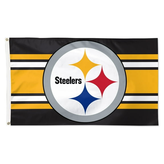 WinCraft Pittsburgh Steelers 3' x 5' Horizontal Stripe 1-Sided Deluxe Flag