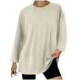 thumbnail image 2 of CaiJunJia Long Sleeve Tops,Women's Long Sleeve Shirts Tops Fall Tunic Causal Fashion Round Neck Basic Tee, 2 of 6