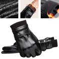 thumbnail image 3 of Guantes de invierno Macarena PU Cuero Pantalla táctil Térmico Forrado Suave, 3 of 8