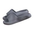 thumbnail image 6 of Mens EVA Slides Lightweight & Cushioned - Waterproof One-Strap Sport Sandals for Gym, Shower, Beach, Pool - Gray,Size 40, 6 of 6