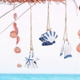 thumbnail image 3 of 3Pcs Mediterranean Style Hangings Wood Fish Hanging With Jute Rope Scallop Pendants, 3 of 8