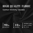 thumbnail image 3 of KUOGO 30 Pieces Polyester Stretch Folding Chair Covers for Universal Chair Protectors Removable and Washable for Wedding Party Catering and Banquet Events (Black), 3 of 10