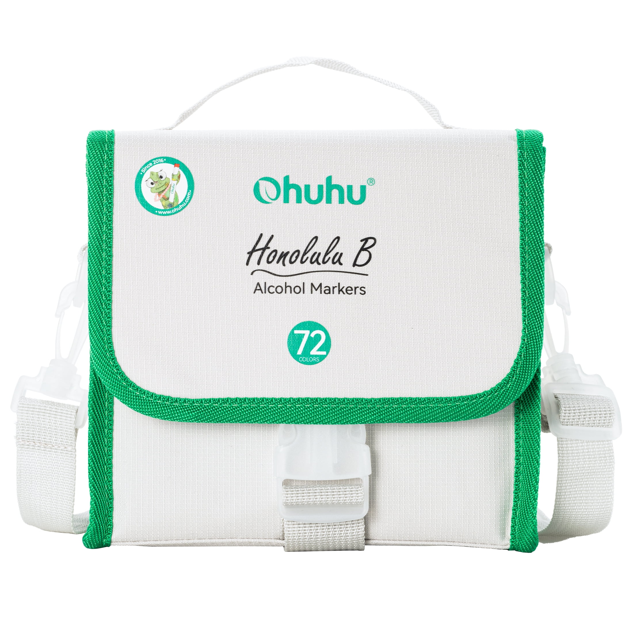 Ohuhu 72 Colors Brush-and-Fine Dual Tips Colors Alcohol-Based Markers with 1 Colorless Blender-Unique Packaging