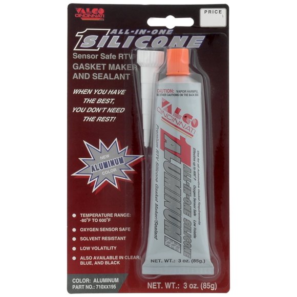 Valco Cincinnati Sealant, All-in-One Aluminum, Silicone, 3 oz Tube, Each