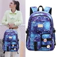thumbnail image 4 of Xeede Blue Backpack, Cute Backpack, Aesthetic Backpack, Laptop Bookbag, Fashion Casual Travel Daypack, Large Capacity Bookbags, Water Resistant Backpacks, Sturdy Backpack, 4 of 6