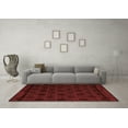 thumbnail image 3 of Ahgly Company Indoor Round Abstract Red Modern Area Rugs, 5' Round, 3 of 4