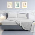 thumbnail image 2 of PiccoCasa Brushed Polyester Microfiber Fabric Bed Sheets Bedding Set 4-Piece, Light Gray Twin, 2 of 8