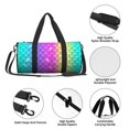thumbnail image 4 of Balery Rainbow Scales2 Bolsa de Gimnasio para Mujeres y Hombres, Bolsa de Viaje Impermeable, Bolsa de Fin de Semana con Compartimento para Zapatos y Bolsillo Húmedo, 4 of 6