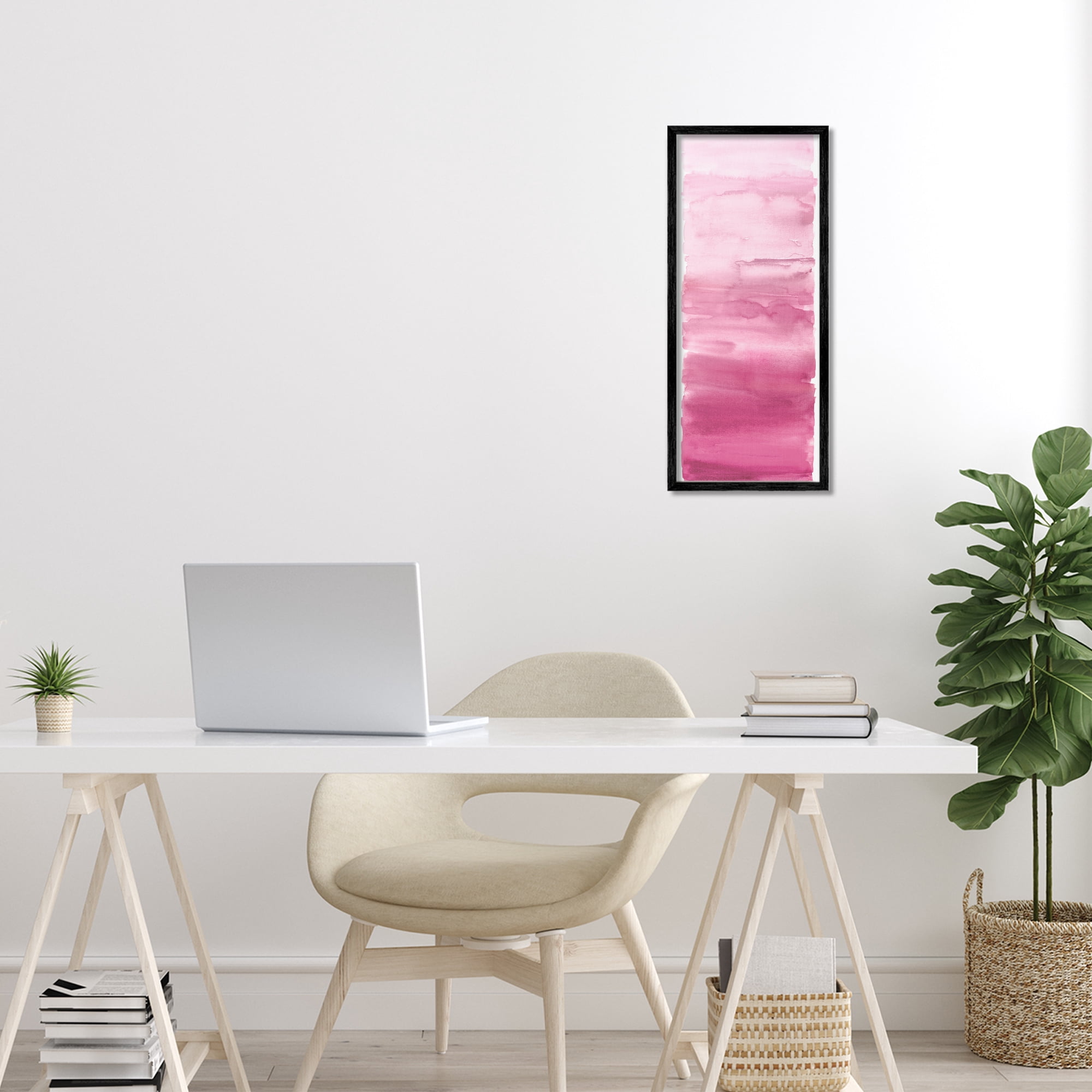 Stupell Industries Blush Blend Gradient Black Framed Giclee Art, design by Allie Corbin