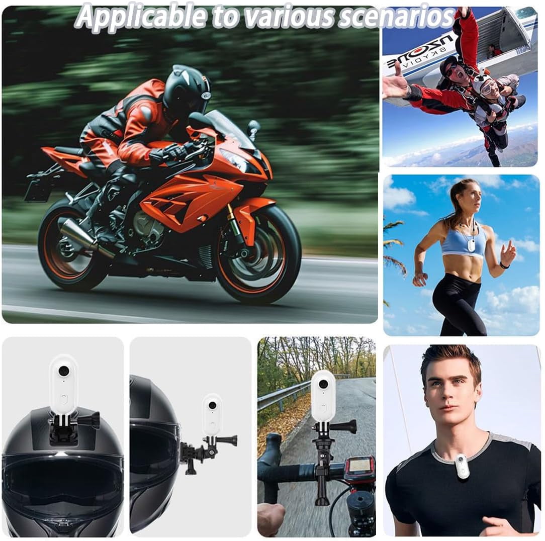2026 New Thumb Action Camera, 4K UHD POV Pro Camera with 128GB Memory Card, Body Cameras with Audio and Video Recording, for Cycling, Motorcycle Riding, Skiing, Hiking, Traveling (White, 128GB)