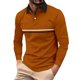 thumbnail image 1 of pstuiky camisas de manga larga para hombre, Camisa deportiva de manga larga con solapa y botones para hombre Tops de hombre xl, 1 of 4