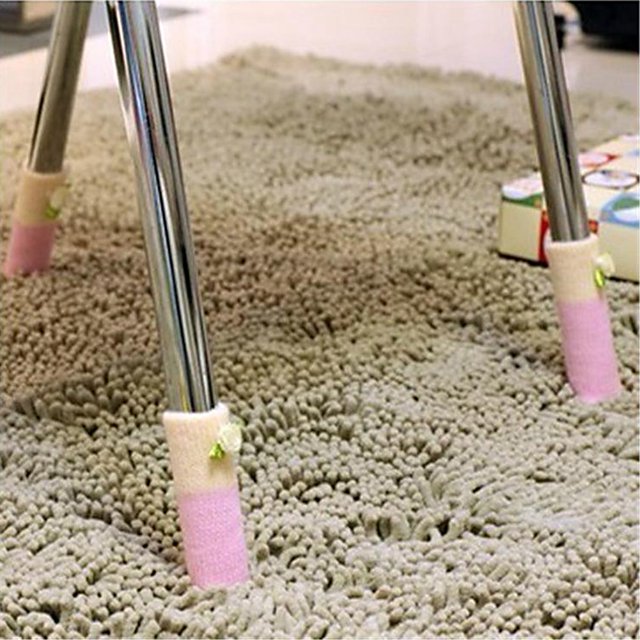 Almohadillas para calcetines de mesa, tejido para proteger el suelo, 4 Uds., cubierta para pies de sillas, para muebles para decoración de habitaciones, suministros para el hogar ANGGREK Otros