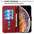 thumbnail image 4 of Dteck Case For Apple iPhone X / XS Zipper Wallet Money Pocket[Credit Card Holder Slot] Protective [Magnetic Closure] PU Leather Wallet Cover, red, 4 of 4