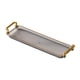 thumbnail image 2 of Bandeja rectangular para servir, bandeja para joyas con asas, bandeja para tazas, bandejas para mesa de té, bandeja para tocador Gris, 2 of 9